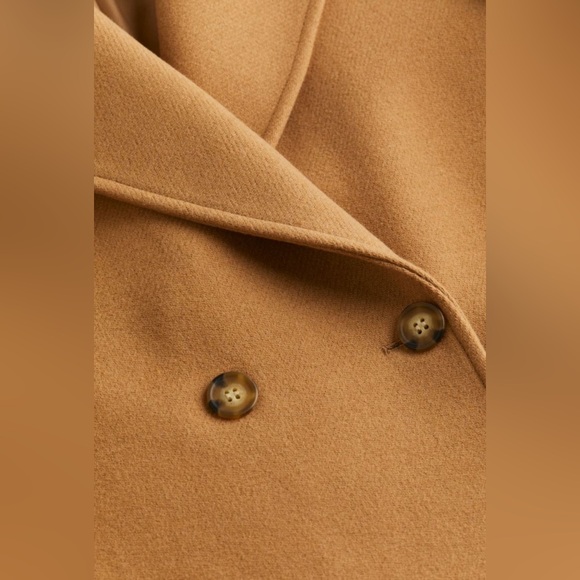 H&M | DOUBLE BREASTED BLAZER JACKET | SIZE: L | COLOR: CAMEL | NWOT - Picture 7 of 9